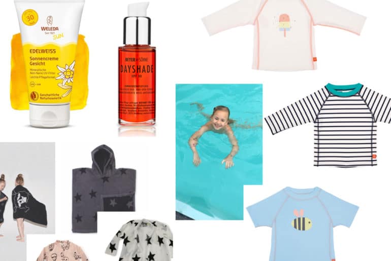 Sommerurlaub, Packliste und die Frage: Welcher Sonnenschutz ist für meine Kinder geeignet? Sonnenschutz-Sommeruralub-Badebekleidung-UV Schutz