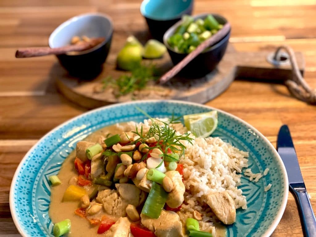 Rezept Cremiges Curry mit Mango und Mandelmus